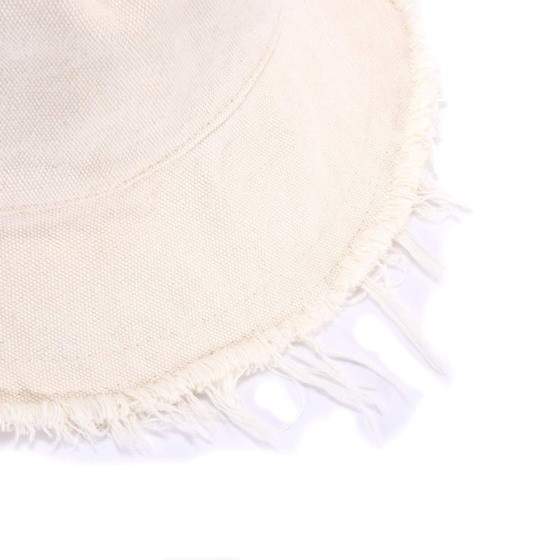 boderier Sun Hats for Women Summer Casual Wide Brim Cotton Bucket Hat Beach Vacation Travel Accessories (Beige) - Image 5